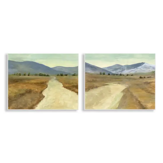 Stupell Industries Barren Desert Path 2pc Wall Plaque Art Set Design by Michael Willett {1}