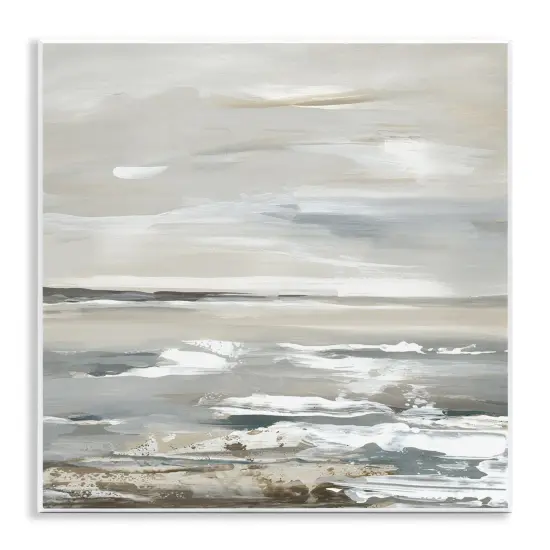 Stupell Industries White Waves Impression Wall Plaque Art Design by Lera {1}