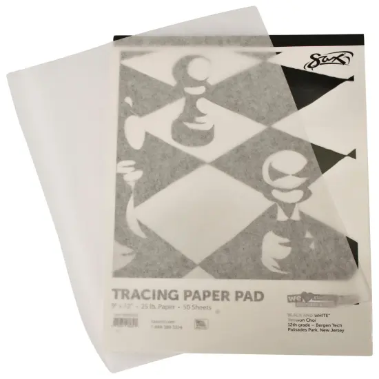 Sax Tracing Paper Pad, 25 lbs, 19 x 24 Inches, White, 50 Sheets {3}