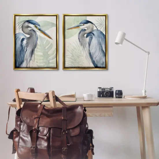 Stupell Industries Heron Palms Tropical Plants 2pc Floating Frame Set By Kim Allen {2}