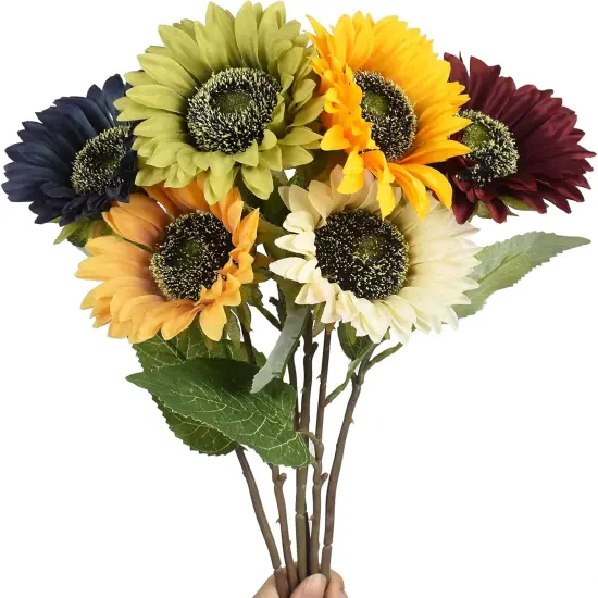 6pcs Artificial Sunflower Bouquet (Multicolor) {1}