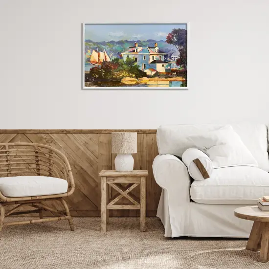 Stupell Industries Coastal Gloucester Houses Framed Giclee By Greg Gorham {2}