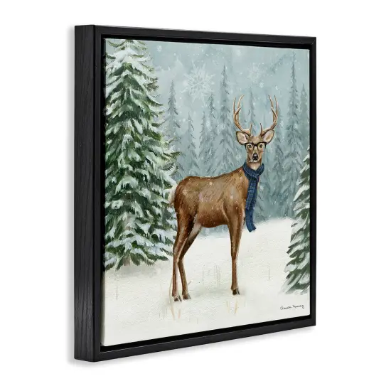 Stupell Industries Christmas Critters Reindeer Floating Frame By Danielle Murray {9}