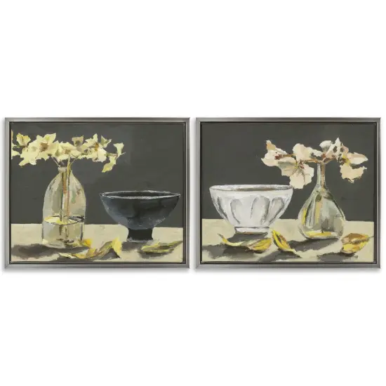 Stupell Industries Elegy in Neutral Still Life 2pc Floating Frame Set By Melissa Wang {1}