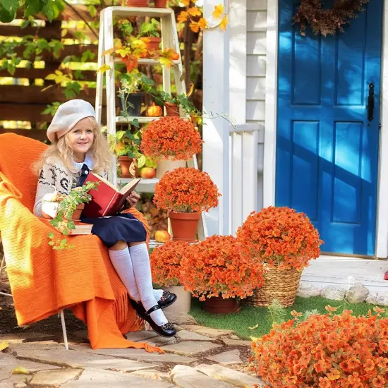 12 Bundles Artificial Fall Flowers {3}