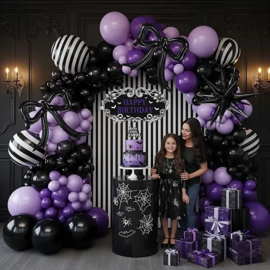 Purple Black Balloon Arch Garland Kit(Purple Black) {4}
