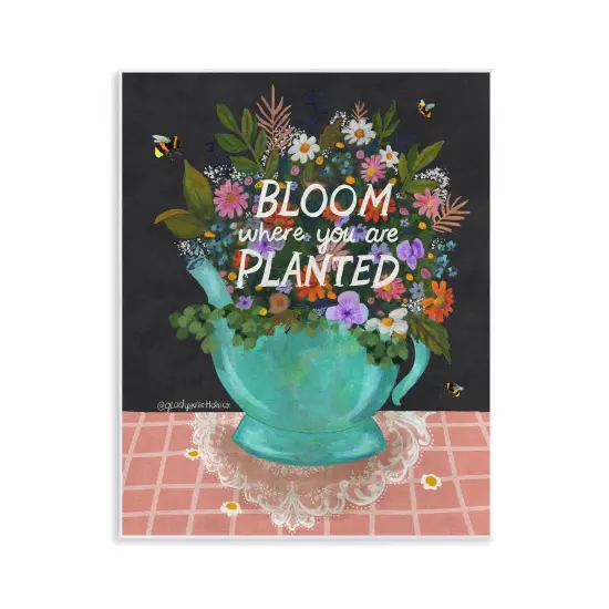 Stupell Industries Bloom Where Planted Bouquet Wall Plaque, design by Glad You're Here Co. {1}
