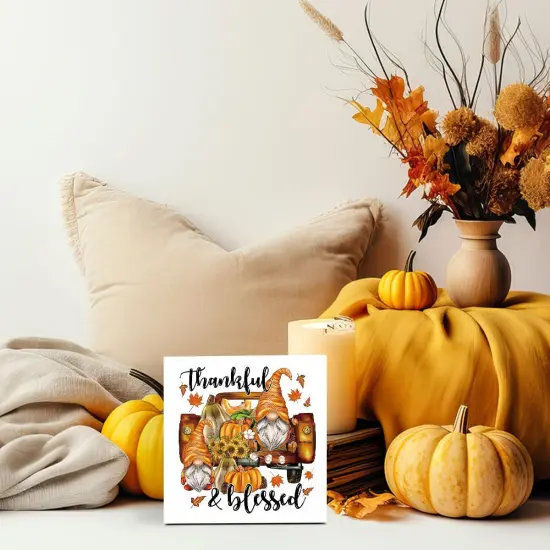 Fall Decorations For Fall Desk Shelf Decor - Thankful {2}