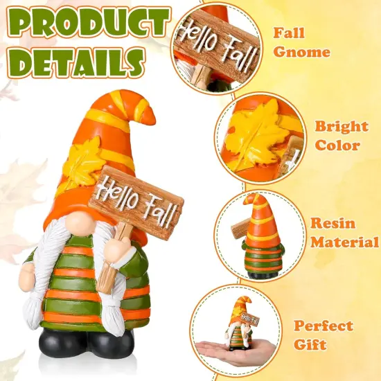 2 Pieces Fall Gnome Decor {3}