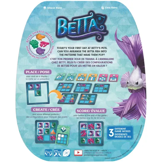Synapses Games: Betta, A Constantly Evolving Puzzle Game, Dynamic Gameplay, Arragne the Bettas in 3X3 Displays, 1 to 5 Players, 20 Minute Play Time, Ages 8 and up {4}