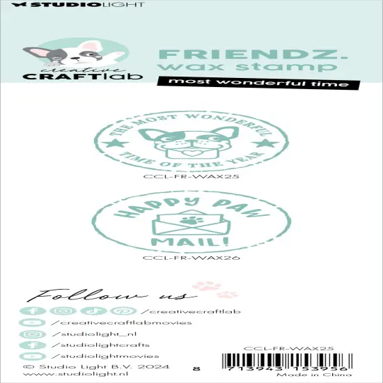 Studio Light Friendz Wax Stamp With Handle-Nr. 25, Most Wonderful Time {3}