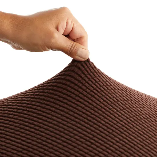 2 Pack Stretch Couch Cushion Slipcovers, Reversible Polyester Outdoor Sofa Protectors (Small, Chocolate) Brown {4}