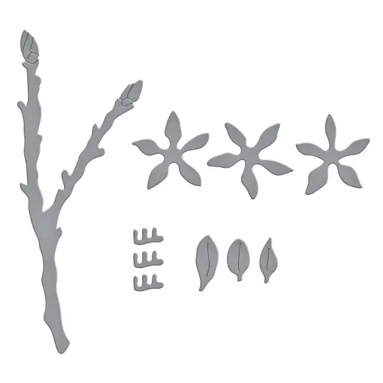 Spellbinders Etched Dies By Susan Tierney-Cockburn-Forsythia {3}