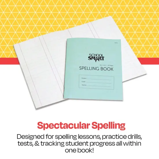 School Smart Spelling Blank Book, 5-1/2 x 8-1/2 Inches, 24 Pages, Pack of 48 {3}