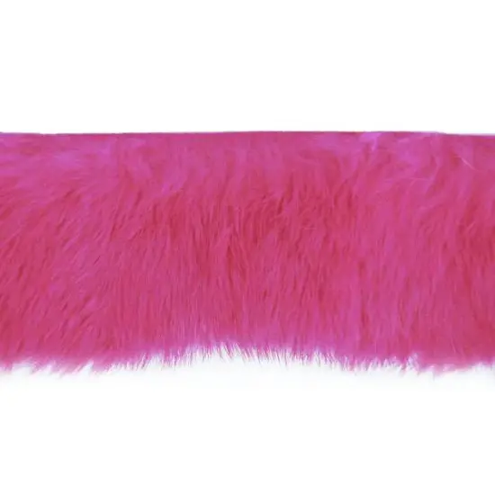 5 yards of 2 1/4" Rabbit Fur Trim | 5 yard cut Fuchsia {1}