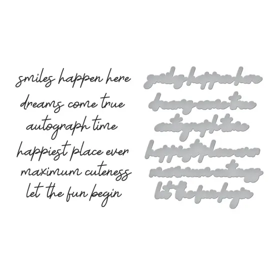 Spellbinders BetterPress Press Plate & Die Set-Magic Sentiments {3}