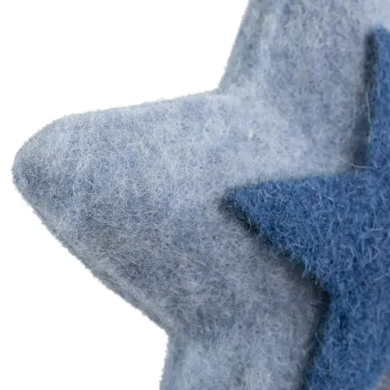 Northlight Plush Double Felt Star Christmas Ornament - 6.25" -Blue {7}