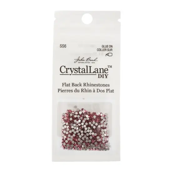 Crystal Lane DIY SS6 Glass Flatback Rhinestones, 1440pcs Light Rose {3}