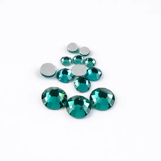 Crystal Lane DIY Combo Glass Flatback Rhinestones SS3 / SS6 / SS12 Blue Zircon {1}