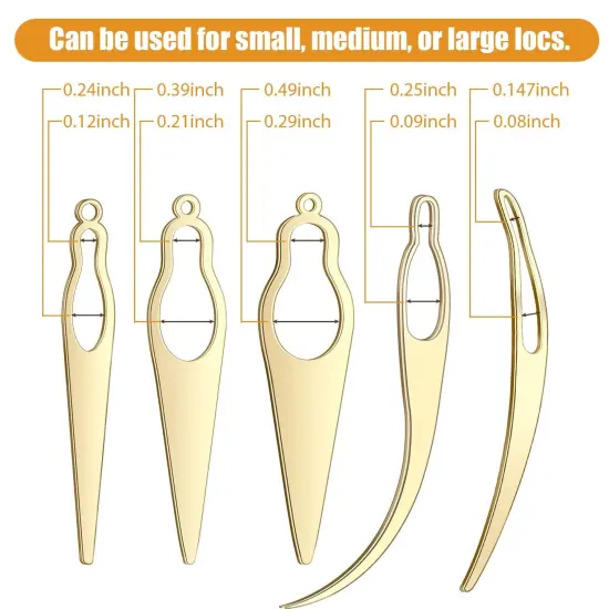 13 Pcs Dreadlocks Tool Set Includes 5 Latch Hook Crochet Needles, 3 Dreadlocks Crochet Hook and 5 Locking Hair Extensions Tool for Locs, Sisterlocks, Easyloc Hair {4}