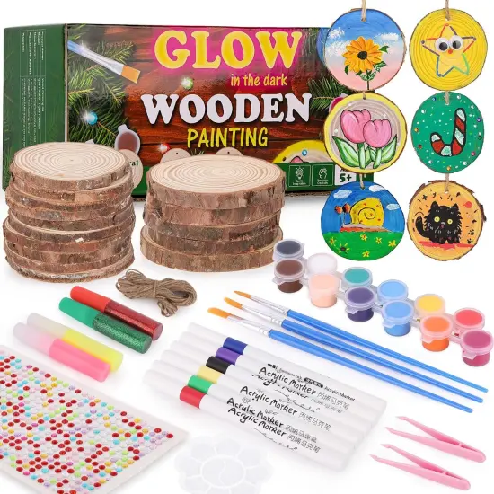 Wooden Painting Craft Supplies Kit {4}