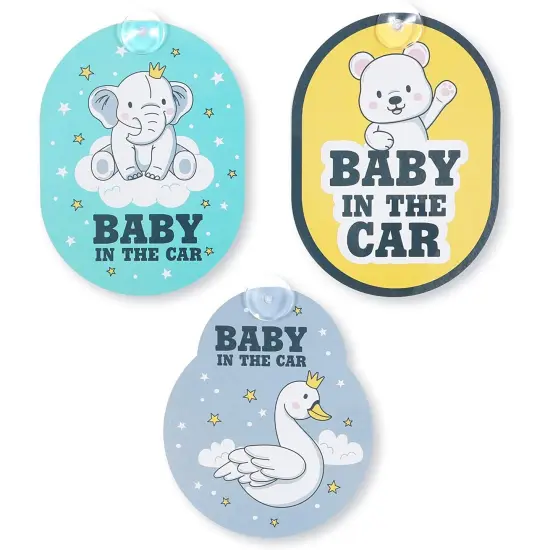 Car Window Stickers and Decals, Baby in The Car (3 Pack) Multicolor {1}