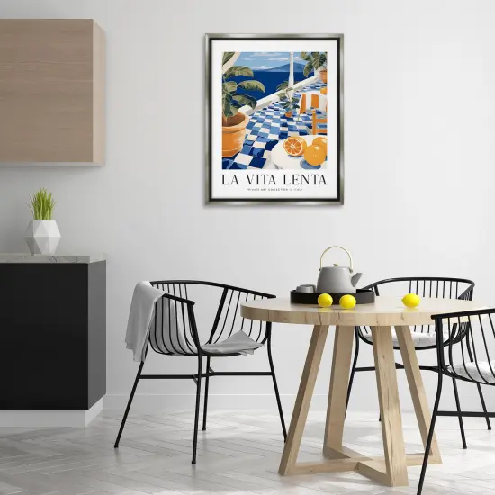 Stupell Industries Classic Italian Summer Sea Floating Frame By Lettered and Lined {2}