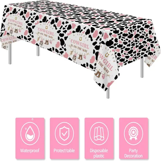 Western Cowgirl Baby Shower Tablecloth Decorations {2}