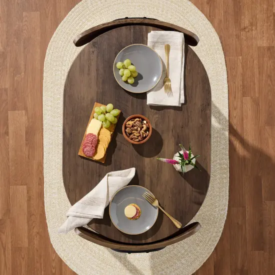 Best Choice Products 3-Piece Modern Oval Dining Table Set, Small Kitchen Dinette w/ 2 Chairs Dark Brown/Black {3}