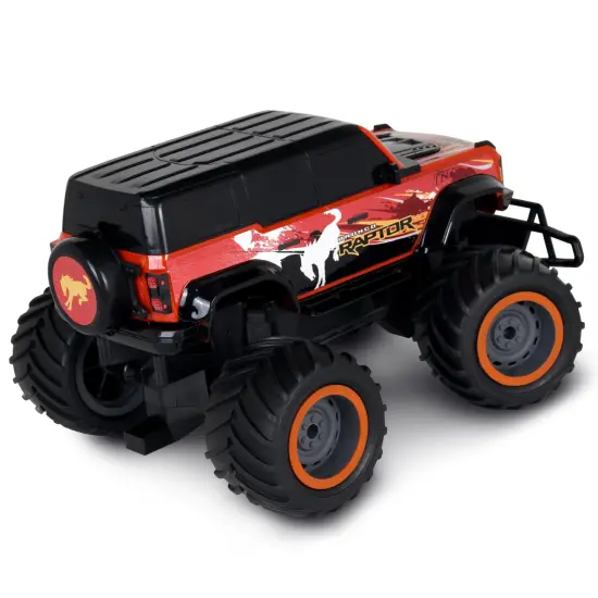 Mean Machines: RTR RC - Ford Bronco Raptor - Red - 2.4 Ghz High Performance for Donuts & Wheelies, Turbo Boost, Ready-To-Run Radio Controlled Vehicle {4}