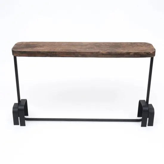 Wood & Iron Console Table {3}