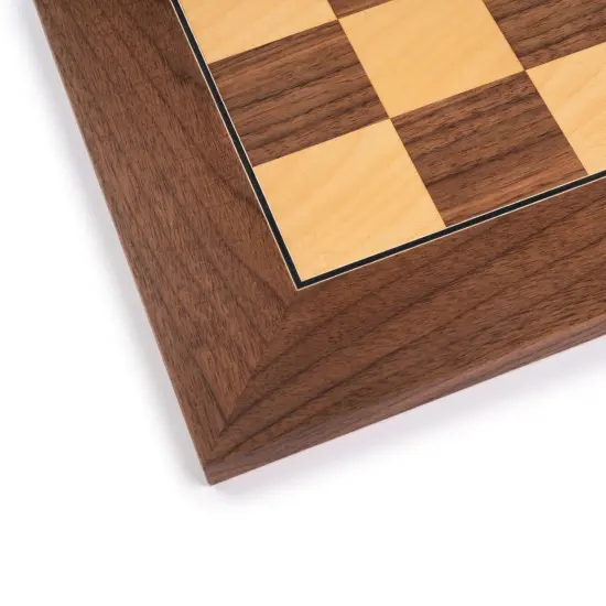 WE Games Deluxe Walnut Wood Chess Board &ndash; Handmade in Spain, 22 in. {4}