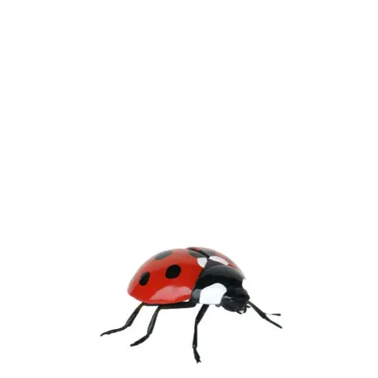 Small Red Lady Bug Over Sized Insect Statue {1}