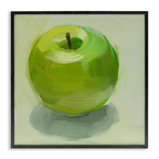 Stupell Industries Juicy Green Apple Framed Giclee Wall Art Design by Jenny Westenhofer {7}