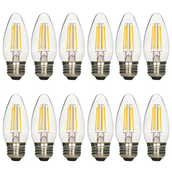 12PK - 4.5w B11 Candle LED 2700K Medium Base Non-Dimmable - 40w equiv Soft White {1}