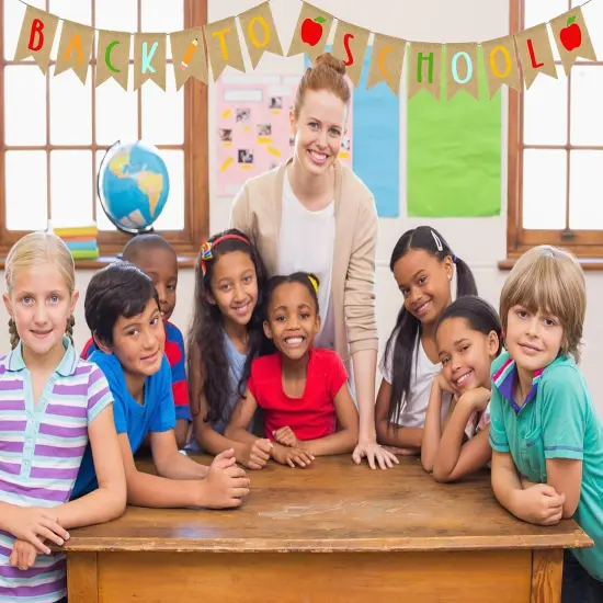 Back To School Burlap Banner {3}