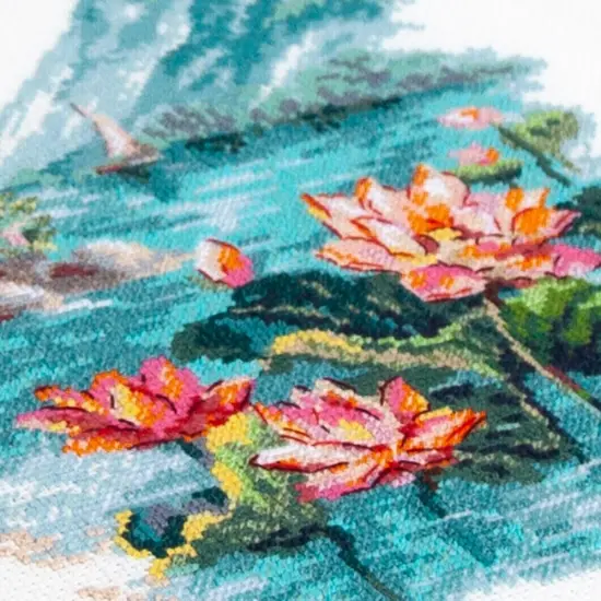 Blooming Lotuses 70-01 Counted Cross-Stitch Kit {4}