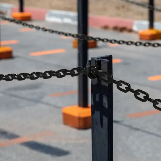 100-Feet Plastic Chain Links - Privacy Safety Barrier for Fence, Gate, Privacy (1.5-Inch, Black) {3}