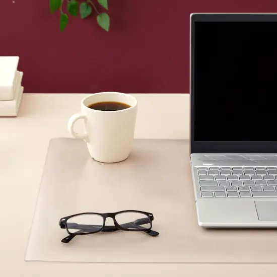 Frosted Clear Desk Protector Mat, 1.5mm Thick Writing Desk Blotter Pad for Office and Home (16 x 32 In) {3}