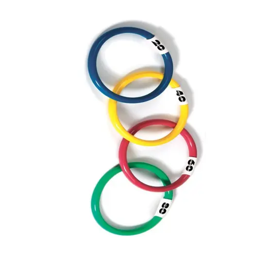 Swim Central Set of 4 Vibrantly Colored Dive Ring Swimming Pool Toys 5.75" Multi {3}