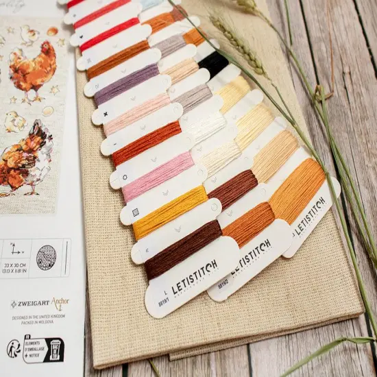 Pied Hens L8819 Counted Cross Stitch Kit {3}