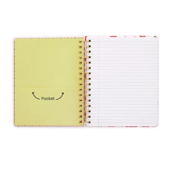 Cherry Hearts Spiral Notebook, Hardcover Journal {4}