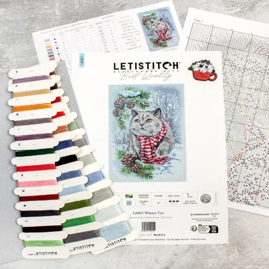 Winter Cat L8997 Counted Cross Stitch Kit {3}