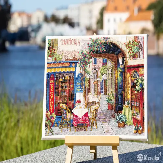 Cafe in Verona K-161 Counted Cross-Stitch Kit {3}