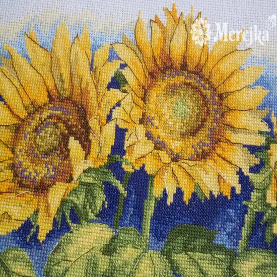 Bright Sunflowers K-125 Counted Cross-Stitch Kit {3}