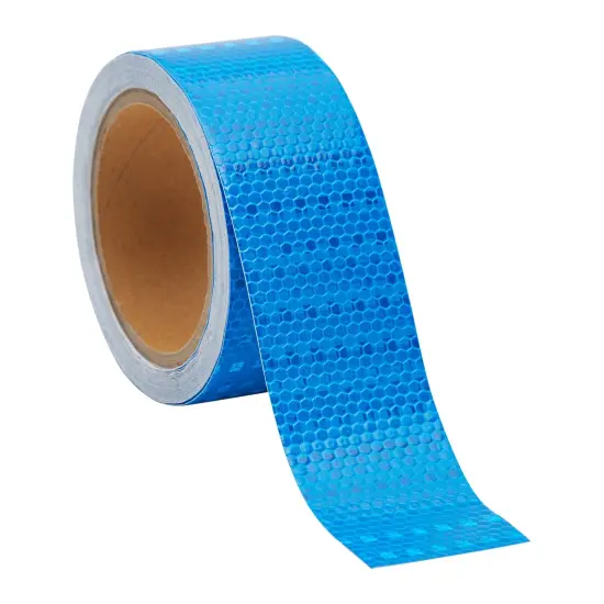 Reflective Tape - Blue Outdoor Reflector Safety Roll for Trailers, Warning, Signs, Stairs, Bikes (2 In x 30 FT) {2}