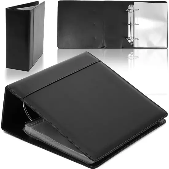 4-Inch Theater Binder with 30 Sleeves, 3-Ring Organizer with Clear Sheet Protectors for Gifts, Show-Bills Holder, 2 Pockets Per Sleeve (10x9.5 in) {1}