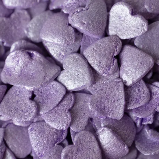 Krazy Sprinkles - Purple Pearl Hearts (1/2 Cup, 1x Jar) for Cakes, Ice Cream & Cookies {1}
