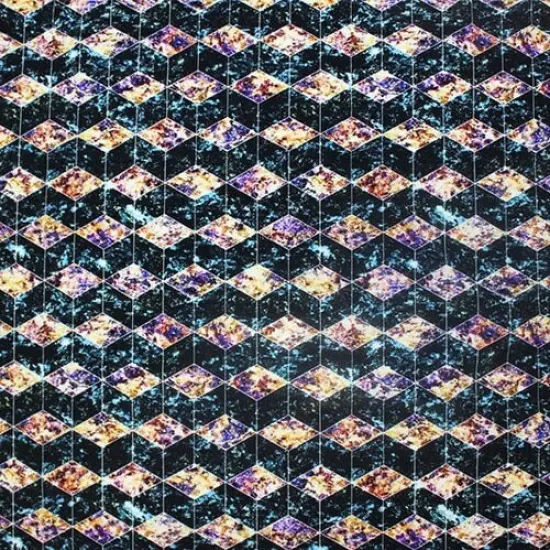 Geometric Diamond Printed Spandex Fabric {6}