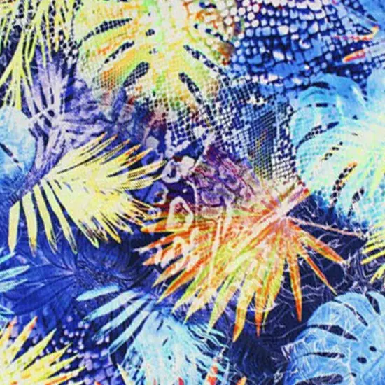 Digital Cat Palms Printed Spandex {4}